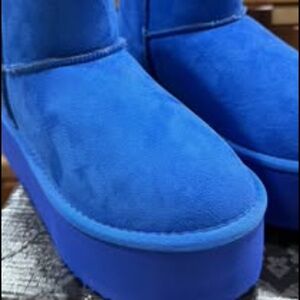 Women's Blue Platform Shoes